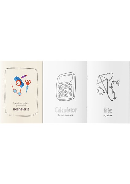 Boyarken Ingilizce Öğreniyorum – Nesneler Etkinlik Boyama Kitabı 2