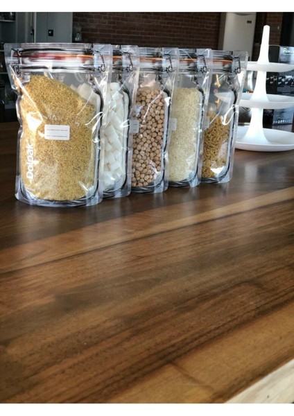 Kavanoz Görünümlü Kilitli Saklama Poşeti Çıtçıtlı ve Pratik Torba 10 Adet fırsatları