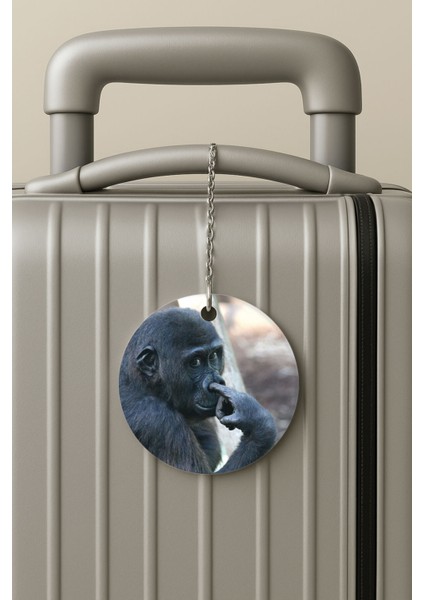 Pleksi Zincirli Bavul Etiketi Seyahat Tatil Için Tasarım Valiz Etiketi Eller Parmaklar3