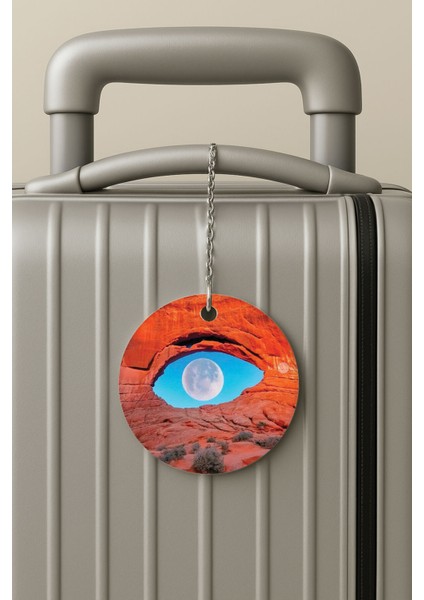 Pleksi Zincirli Bavul Etiketi Seyahat Tatil Için Tasarım Valiz Etiketi Suud Kanyon