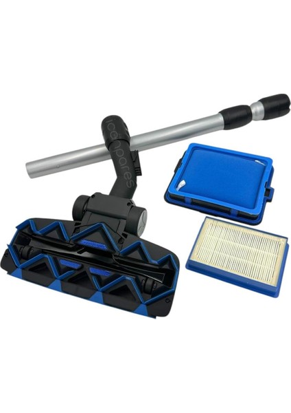 Philips Uyumlu FC9749/07 Powerpro Max Tri Active Advance Emici Başlık, Çelik Boru ve Hepa Filtre Seti