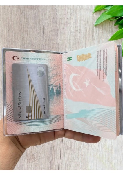 Tüm Ülke Pasaportları ile Uyumlu Şeffaf Pvc Baskılı Cepli Pasaport Kılıfı Kabı - Quinn fırsatları
