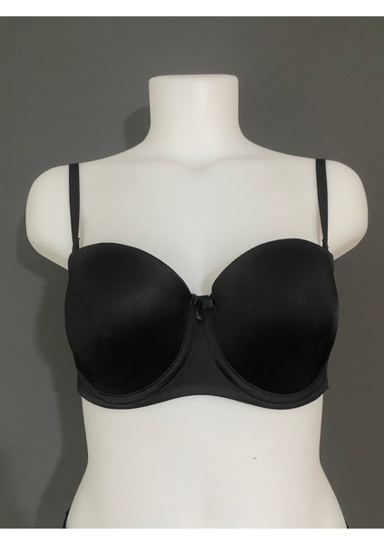 Balenli Saten Straplez Dolgusuz Sütyen