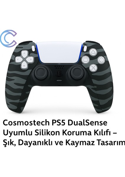Ps5 Dualsense Joystick Koruyucu Silikon Kılıf – Yüksek Kaliteli, Esnek, Şık Gri Kamuflaj Desenli Kaplama fiyatları