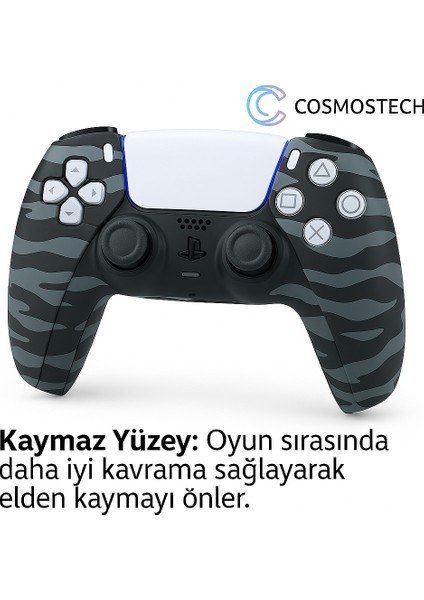 Ps5 Dualsense Joystick Koruyucu Silikon Kılıf – Yüksek Kaliteli, Esnek, Şık Gri Kamuflaj Desenli Kaplama indirimleri