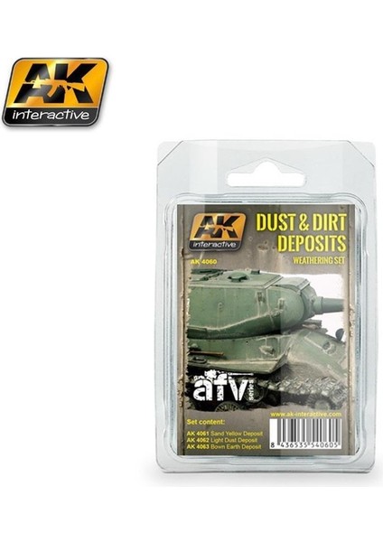 Ak 4060 3X35 Ml. Toz ve Kir Tortuları Eskitme Efekti, Enamel Model Boyası Seti