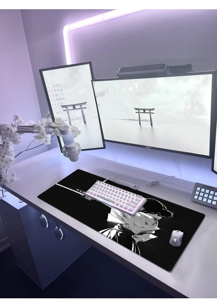 Pro Gaming Mouse Pad 90X40 Shogun Mouse Pad Xxl Büyük Oyuncu Mousepad Kenar Dikişli Yıkanabilir Speed Mause Pad modelleri