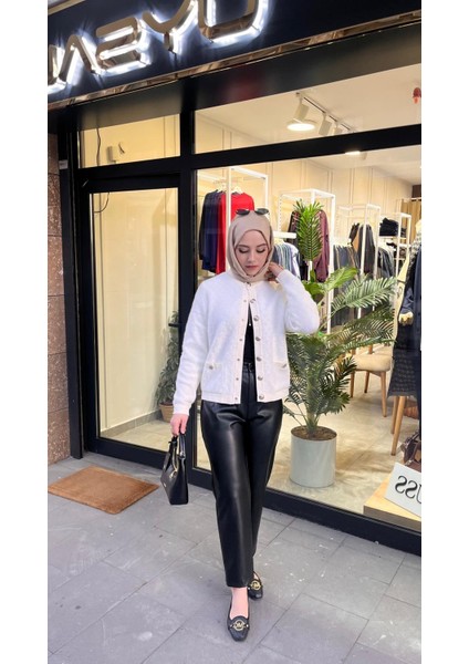 1306 Deri Pantolon Siyah