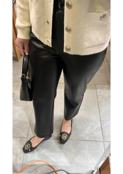1306 Deri Pantolon Siyah modelleri