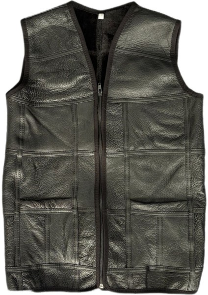 Özel Üretim Patchwork Kürk-Süet Gerçek Deri Çocuk Yelek 5-6 Yaş modelleri