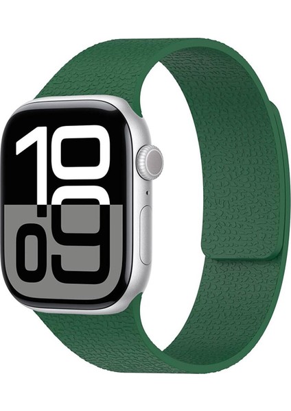 Apple Watch Series 11/10/9/8/7/se/se2/se3/ultra/ultra2/ultra3 Uyumlu 42/44/45/46/49MM Deri Görünümlü Yumuşak Dokulu Manyetik Mıknatıslı Kordon modelleri