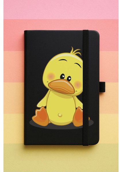 Ördek Baskılı Tarihsiz Yuvarlak Köşeli Desenli Uv Termo Defter