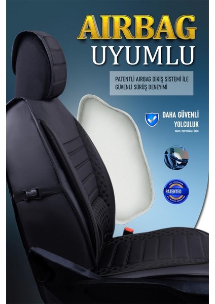 Opel Antara Deri Oto Koltuk Kılıfı Ön Arka Set Plus Serisi Siyah Scr indirimleri