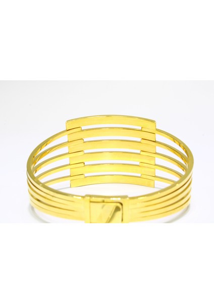 14 Ayar Altın 6 Sıralı Kaburga Kelepçe Bilezik 17.78 gr fırsatları