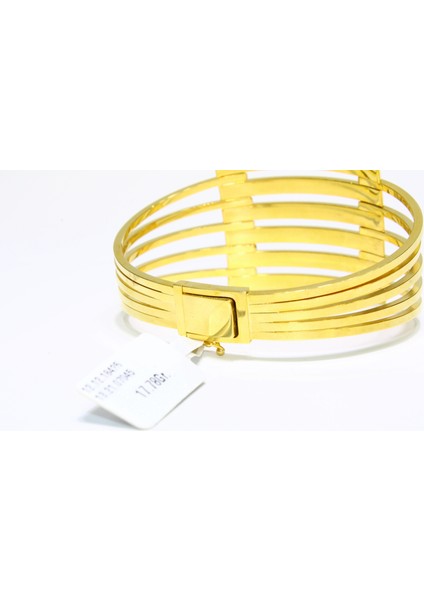 14 Ayar Altın 6 Sıralı Kaburga Kelepçe Bilezik 17.78 gr indirimleri