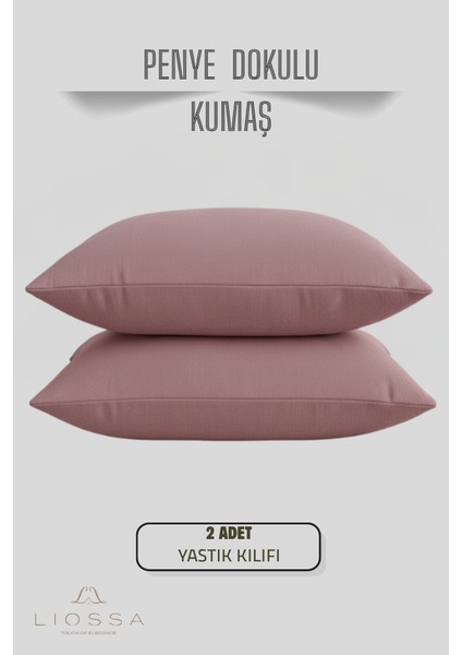 Premium Softtouch™ | 2’li Penye Yastık Kılıfı Seti | %100 Pamuk | 50X70 cm | Fermuarlı | Jersey Kumaş