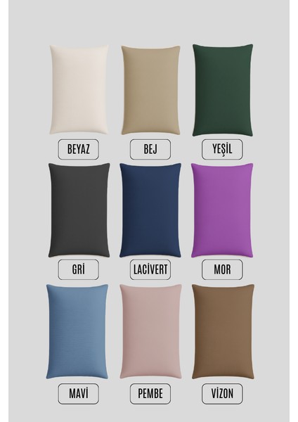 Premium Softtouch™ | 2’li Penye Yastık Kılıfı Seti | %100 Pamuk | 50X70 cm | Fermuarlı | Jersey Kumaş fırsatları