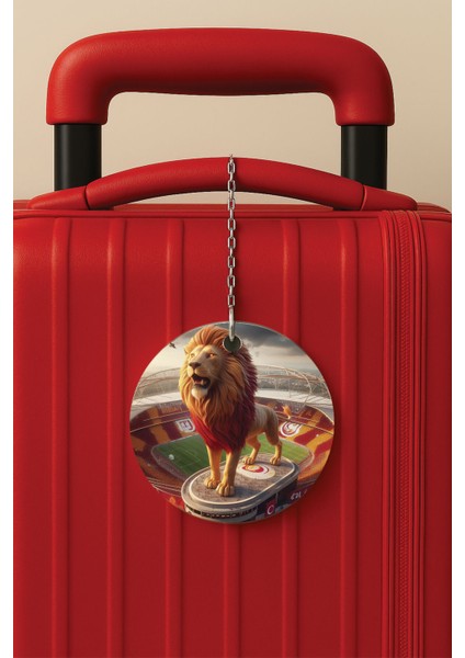 Desenli Baskılı Pleksi Zincir Aparatlı Bavul Etiketi Valiz Etiketi Avrupa Fatihi