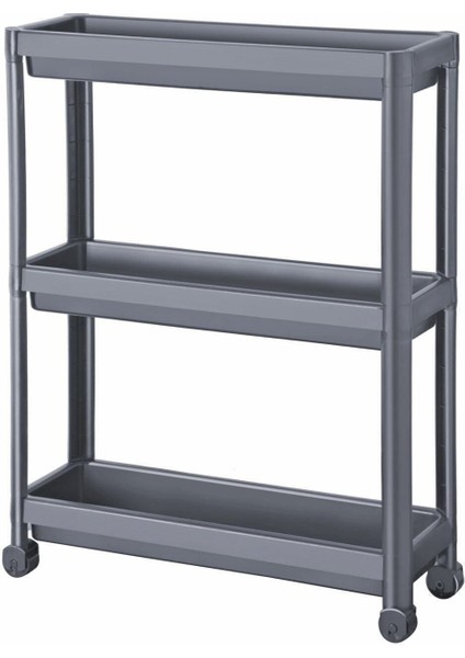 Slim 3 Katlı Tekerlekli Mutfak ve Banyo Rafı - Dar Alan Baharatlık Havluluk Düzenleyici Organizer fırsatları