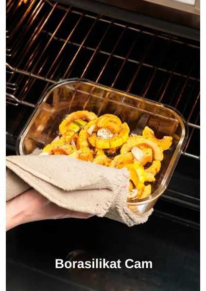 4’lü Cam Saklama Kabı Seti; 470 Ml, 800 Ml, 1380 ml ve 2600 ml Kapasiteleriyle Mutfakta Hijyenik Gıda Muhafazası Sağlar. Borosilikat Cam ve Vakumlu Silikon Kapaklar