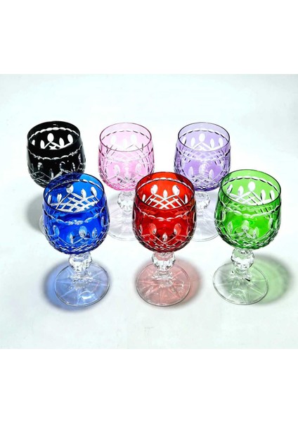 6'lı Bohemia Kristall 150ML Lüks Kahve Yanı Su Bardağı Royal Desen modelleri