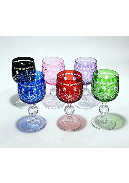 6'lı Bohemia Kristall 150ML Lüks Kahve Yanı Su Bardağı Royal Desen fırsatları