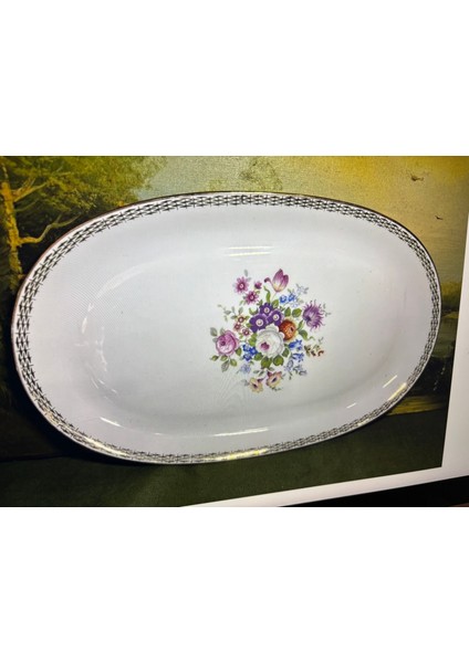 Fransız Porselen Sunumluk 37 cm 23 cm Ölçülerinde fırsatları