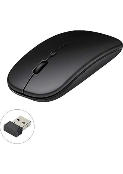 Kablosuz Mouse Fare Şarjlı Bluetooth Wireless Çift Modlu Sessiz fiyatları