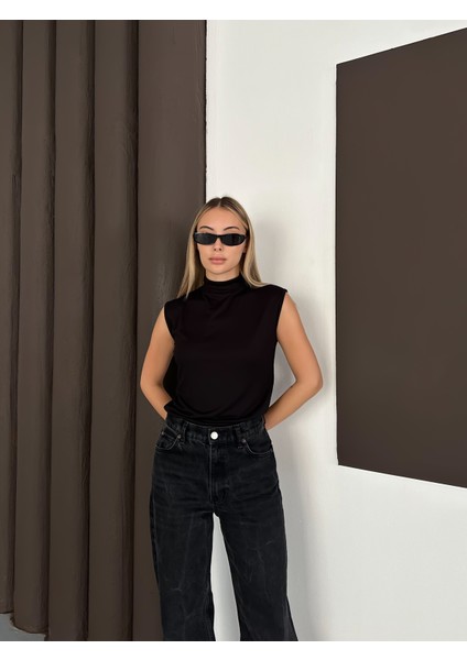Kadın Sıfır Kol Boğazlı Body 2'li Set
