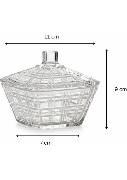 2'li Hasır Dekor Kare Cam Şekerlik Seti fiyatları