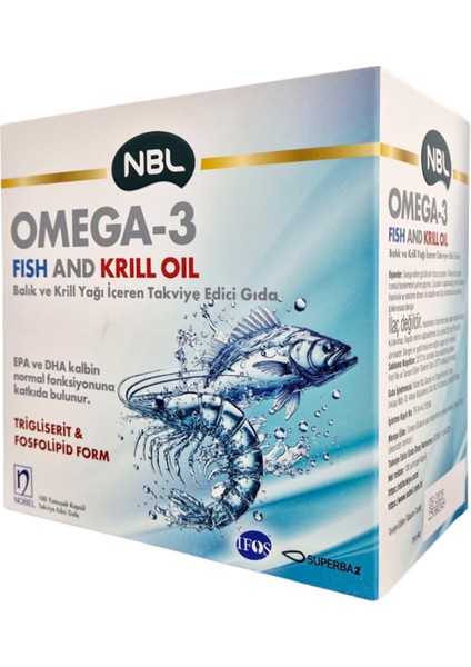 Omega 3 Fish And Krill Oil 100 Kapsül (Balık ve Kril Yağı)