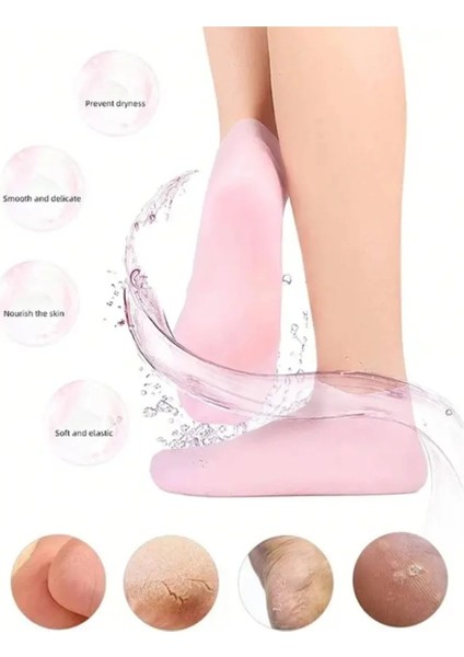 Topuk Çatlağı Giderici Onarıcı Ayak Bakım Çorabı Kuruluk ve Sertlik Önleyici Krem Çorabı fırsatları