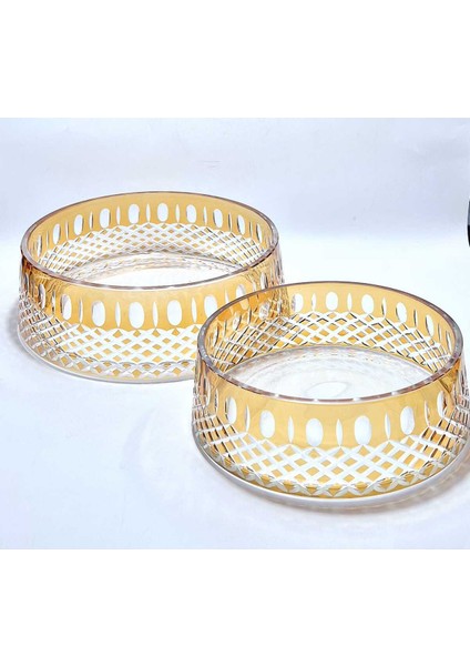 El Yapımı Kristal Arish Desen Dekoratif Sunumluk Kase Seti 2'li fiyatları