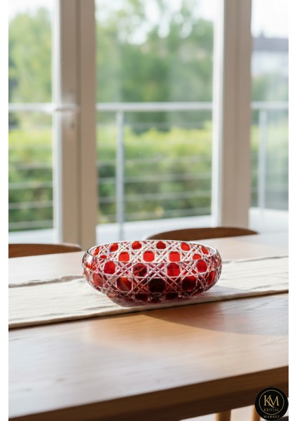 28CM Kristal Dekor Petek Sofra Sunum Kasesi