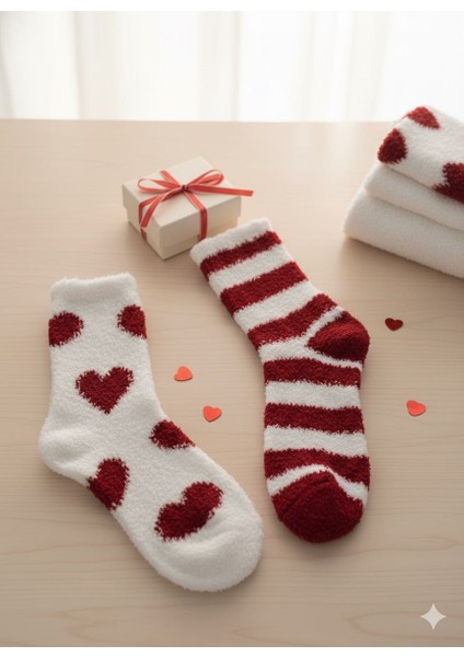 2'li Yumuşak Kokulu Peluş Uyku Çorabı