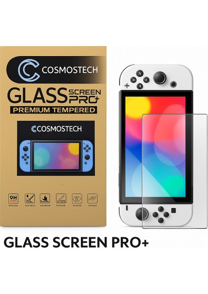 N. Switch OLED Uyumlu Şeffaf Hd Kırılmaz Cam Ekran Koruyucu – 7'' Temperli Cam