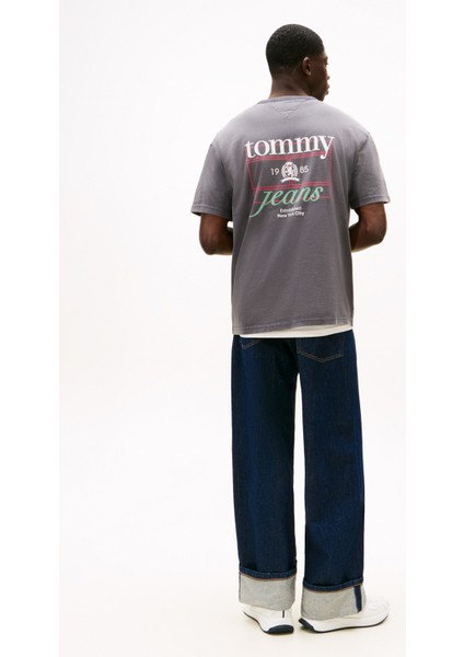 Bisiklet Yaka Düz Siyah Erkek T-Shirt DM0DM21986BDS Tjm Rlx Crest Play Te fırsatları