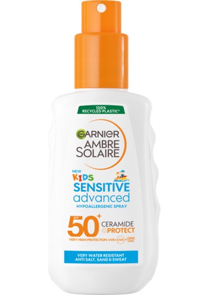 2 Adet Garnier Ambre Solaire Sensitive Advanced Çocuk Hipoalerjenik Güneş Koruyucu Sprey Spf 50+ 150 ml fiyatları