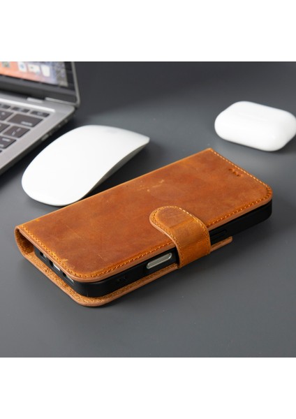 iPhone 17 Hakiki Deri Mıknatıslı Cüzdan Kılıf – Magsafe Uyumlu, Rfıd Korumalı, El Yapımı modelleri