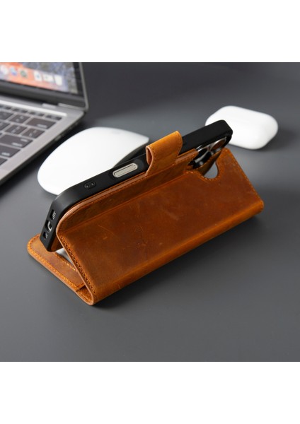 iPhone 17 Hakiki Deri Mıknatıslı Cüzdan Kılıf – Magsafe Uyumlu, Rfıd Korumalı, El Yapımı fırsatları