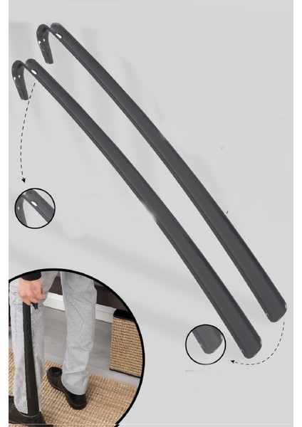 2 Li Ayakkabı Çekeceği - Esnek Plastik Uzun Kerata modelleri