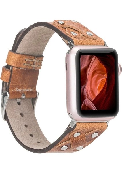Apple Watch Uyumlu Deri Kordon Cross 42-44-45MM St V18