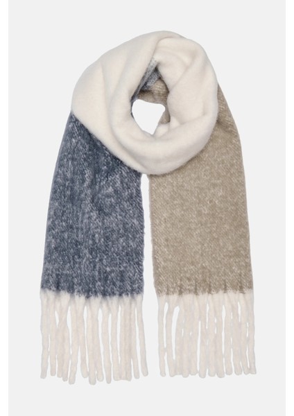 Kadın Onlbonnıe püskül Detaylı Yumuşak Dokulu Atkı 15298453 Mavi