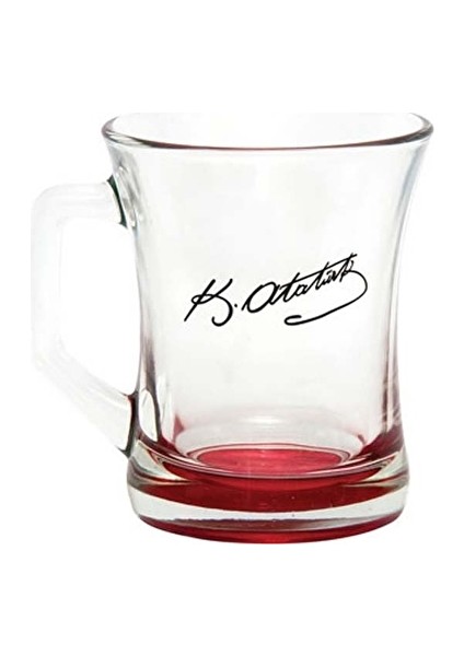 2 Adet Lav Zen Atatürk Imzalı Cam Kupa 225 cc