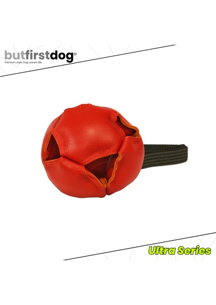 Gerçek Deri Köpek Çekiştirme Topu – Dayanıklı Antrenman ve Köpek Oyuncağı Uzun Kayışlı Premium Model