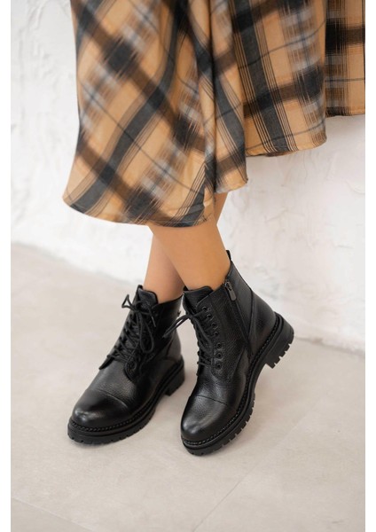 Tormen Bağcıklı Kadın Hakiki Deri Bot Ksiyah fiyatları