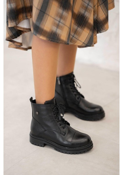 Tormen Bağcıklı Kadın Hakiki Deri Bot Ksiyah fırsatları