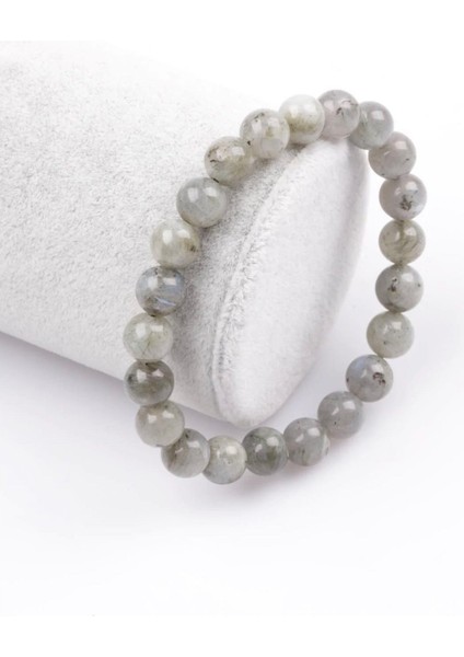 Labradorit Doğal Taş Bileklik 8 mm Yuvarlak Kesim