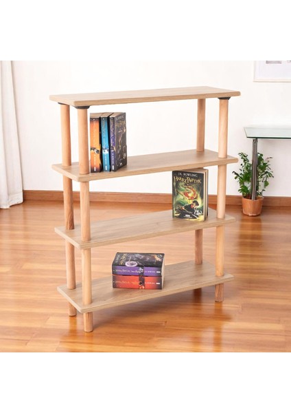 Pia 4 Raflı Kitaplık Çok Amaçlı Dolap