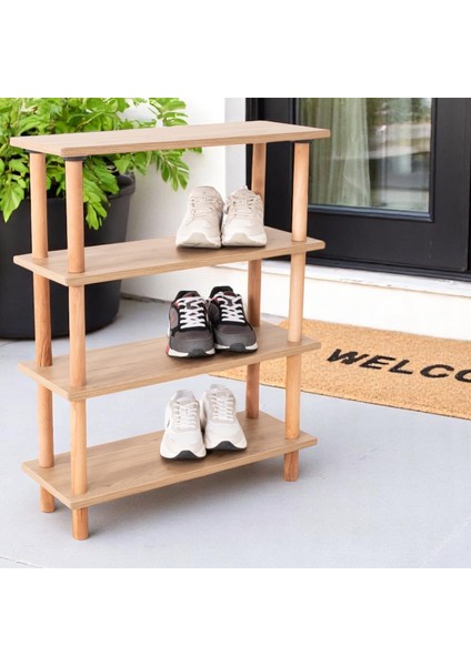 Pia 4 Raflı Kitaplık Çok Amaçlı Dolap indirimleri